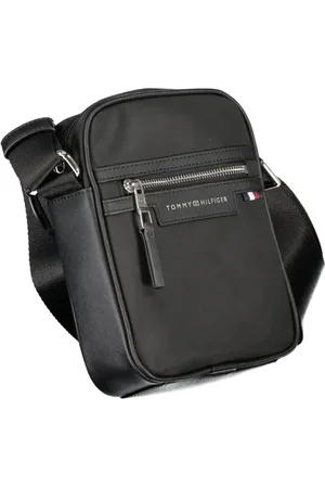 Tommy Hilfiger Homme, Sacs, Noir, Taille: ONE Size Sac à bandoulière noir en polyester avec sangle réglable