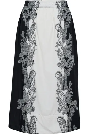 Part Two Femme, Jupes, Noir, Taille: 36 FR Jupe évasée Paisley noire