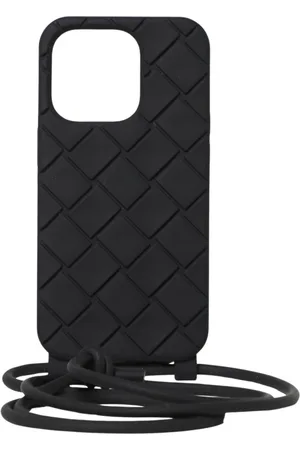 Bottega Veneta Unisex, Accessoires, Noir, Taille: ONE Size Coque tissée iPhone 14 Pro