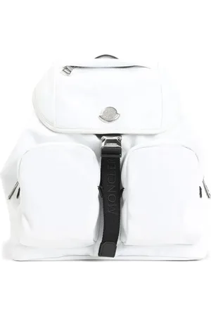 Moncler Femme, Sacs, Blanc, Taille: ONE Size Sacs blancs avec inserts en cuir de