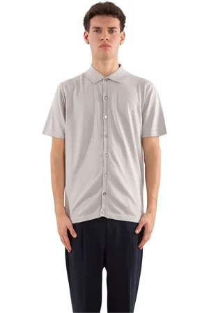 Daniele Fiesoli Homme, Chemises, Gris, Taille: L Chemise à manches courtes tricotée