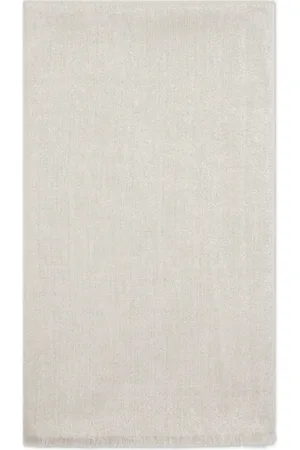 Brunello Cucinelli Femme, Accessoires, Blanc, Taille: ONE Size Écharpe à effet lamé et bord effiloché