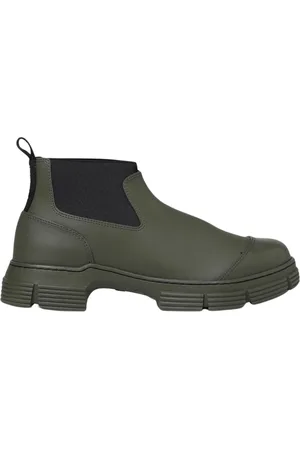 Ganni Femme, Chaussures, Vert, Taille: 40 EU Bottes à Semelle Épaisse Style Militaire