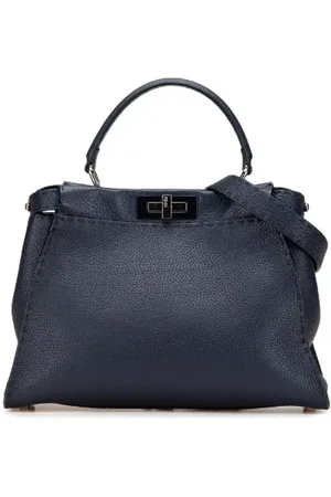 Fendi Femme, Pre-owned, Bleu, Taille: ONE Size Pre-owned Cuir sacs-fendi