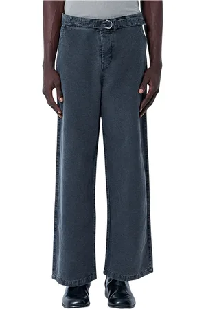 OUR LEGACY Homme, Jeans, Gris, Taille: 2XL Jean à Jambe Droite avec Ceinture Réglable