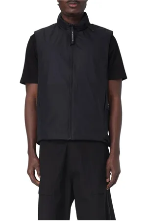C.P. Company Homme, Vestes, Noir, Taille: M Gilet Noir Léger Goggle