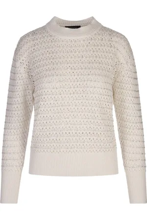 Fabiana Filippi Femme, Pulls, Blanc, Taille: 36 FR Pull en Mélange de Coton Blanc