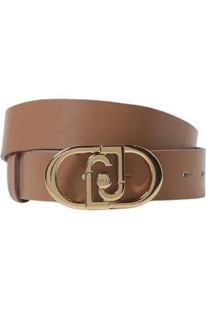 Liu Jo Femme, Accessoires, Brun, Taille: S Ceinture en cuir avec boucle logo pour femmes