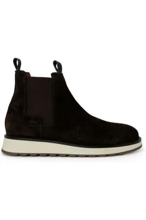 Liu Jo Homme, Chaussures, Brun, Taille: 42 EU Bottines en Daim Marron avec Talon