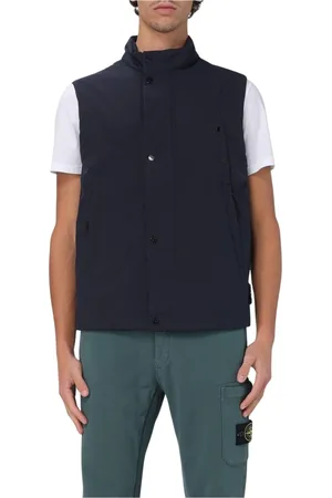 Stone Island Homme, Vestes, Bleu, Taille: S Gilet de costume noir résistant à l
