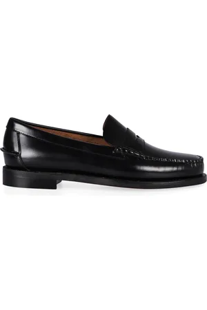 SEBAGO Homme, Chaussures, Noir, Taille: 41 EU Mocassins en Cuir avec Bout Rond