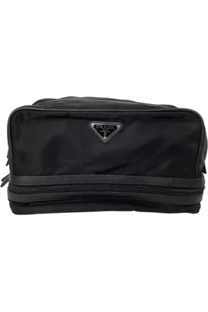 Prada Homme, Pre-owned, Noir, Taille: ONE Size Pre-owned Nylon trousses-de-toilette