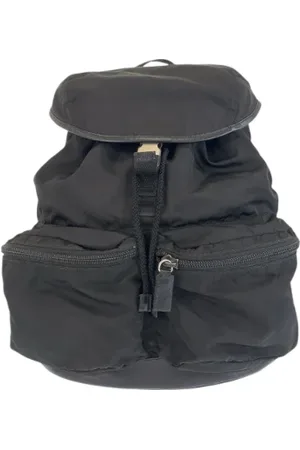Prada Femme, Pre-owned, Noir, Taille: ONE Size Pre-owned Toile sacs-dos