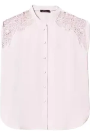 Twin-Set Femme, Blouses et Chemises, Rose, Taille: 36 FR Chemise en twill brodée pour femme