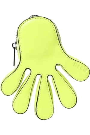 Msgm Homme, Accessoires, Jaune, Taille: ONE Size Porte-monnaie Jaune Néon en Forme de Main