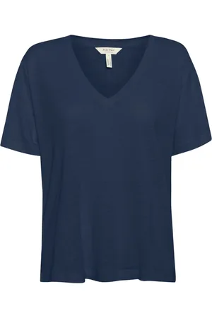 Part Two Femme, Tops, Bleu, Taille: 38 FR Tee col en V Style Oceana