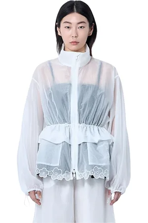 Cecilie Bahnsen Femme, Blouses et Chemises, Blanc, Taille: 38 FR Veste à cordon avec dentelle