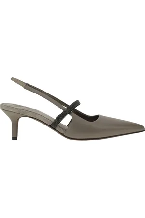Brunello Cucinelli Femme, Chaussures, Gris, Taille: 36 EU Élégantes Ballerines Grises