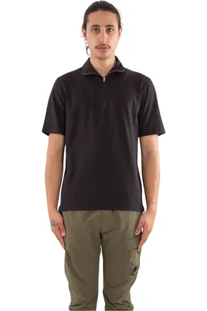 C.P. Company Homme, Tops, Noir, Taille: XL Vintage Zip Polo
