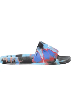 Msgm Homme, Chaussures, Multicolore, Taille: 44 EU TieDye Motif Sandales en Caoutchouc