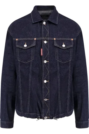 Dsquared2 Homme, Vestes, Bleu, Taille: XL Vestes Bleues avec Boutons en Métal