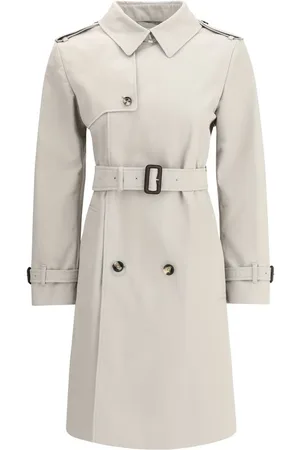Burberry Femme, Manteaux, Gris, Taille: 36 FR Trench en Coton à Double Boutonnage