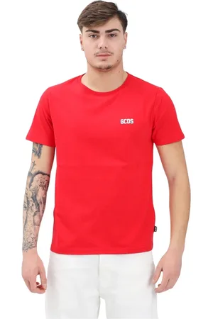 GCDS Homme, Tops, Rouge, Taille: L T-shirt rouge à manches courtes style street