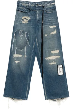 ANN DEMEULEMEESTER Homme, Jeans, Bleu, Taille: S Jean Indigo à Boutons