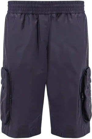 Moncler Homme, Shorts, Bleu, Taille: M Shorts Bleus à Taille Élastique avec Poches
