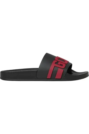 GCDS Homme, Chaussures, Noir, Taille: 45 EU Sandales Décontractées en Caoutchouc Noir Élégantes