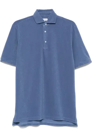 DoppiaA Homme, Tops, Bleu, Taille: L Polo Bleu à Manches Courtes