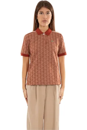 Lacoste Femme, Tops, Brun, Taille: 40 FR GTI Monogram Polo