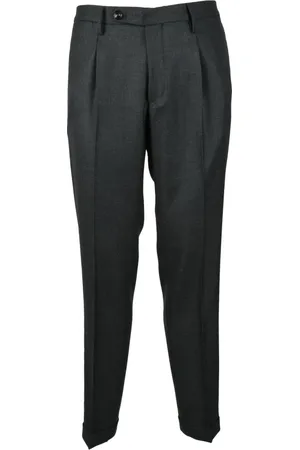 MICHAEL COAL Homme, Pantalons, Noir, Taille: W36 Pantalon élégant en laine mélangée