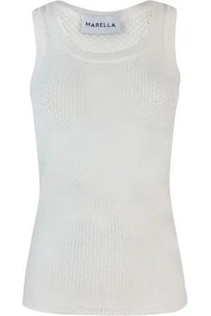 MARELLA Femme, Tops, , Taille: 40 FR Débardeur en tricot avec détail ajouré