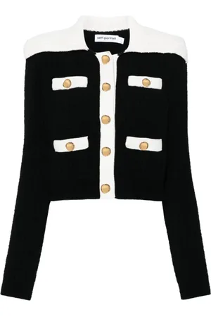 Self-Portrait Femme, Pulls, Noir, Taille: 40 FR Pull en laine d`alpaga avec bordure contrastante