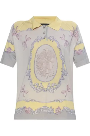 VERSACE Femme, Tops, Multicolore, Taille: 38 FR Polo en soie