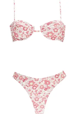 MC2 SAINT BARTH Femme, Maillots de bain, Multicolore, Taille: 38 FR Bikini Rose avec Motif Betsy