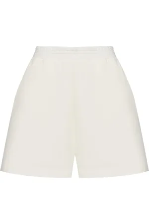 Emporio Armani Femme, Shorts, Blanc, Taille: 40 FR Shorts en coton avec taille élastique