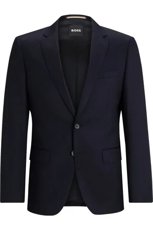 HUGO BOSS Homme, Vestes, Bleu, Taille: XL Veste de costume élégante en laine mérinos