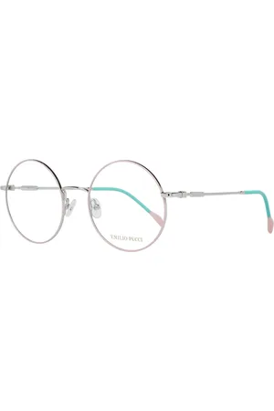 Emilio Pucci Femme, Accessoires, Rose, Taille: ONE Size Montures Optiques en Métal Rose Style Rond