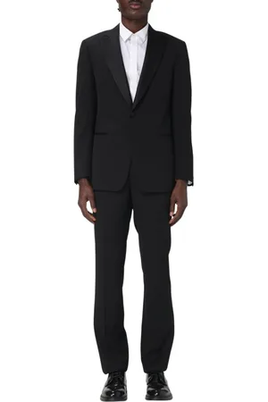Giorgio Armani Homme, Costumes, Noir, Taille: XL Costume Bleu Marine à Revers Crantés