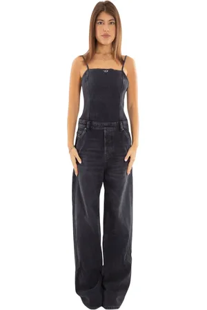 Diesel Femme, Combinaisons et Ensembles, Noir, Taille: 38 FR Salopette en jean en 02