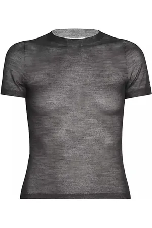 Acne Studios Femme, Pulls, Noir, Taille: 38 FR Pull Noir Transparent Aw24