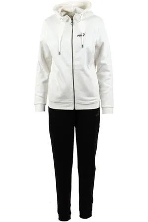 PUMA Femme, Sport, Noir, Taille: 42 FR Survêtement à Capuche Noir Blanc Femme