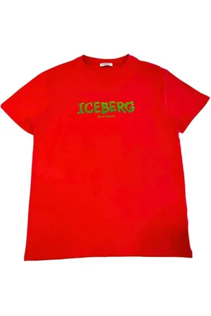 Iceberg Homme, Tops, Rouge, Taille: M T-shirt rouge avec logo imprimé