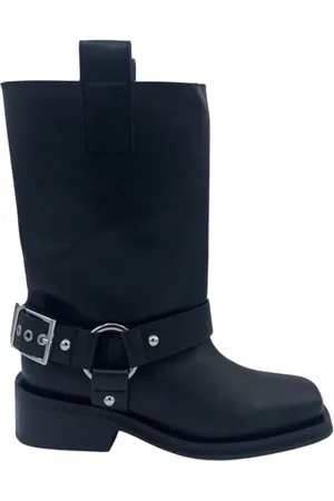 Ganni Femme, Chaussures, Noir, Taille: 37 EU Bottes Midi Motard