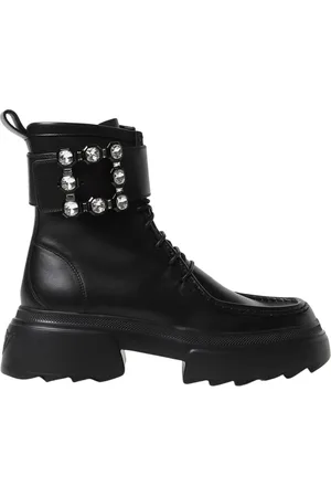 Roger Vivier Femme, Chaussures, Noir, Taille: 38 EU Bottes cheville noires à boucle