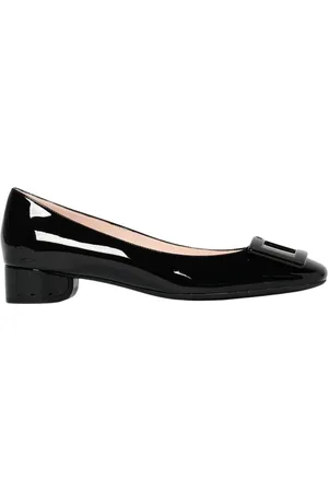 Roger Vivier Femme, Chaussures, Noir, Taille: 36 EU Escarpins en cuir verni gris