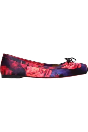 Christian Louboutin Femme, Chaussures, Multicolore, Taille: 39 EU Ballarines en Satin Coloré