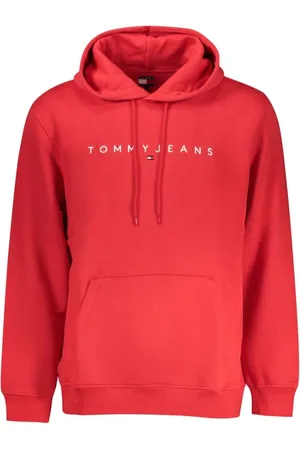 Tommy Hilfiger Homme, Sweatshirts et sweats à capuche, Rouge, Taille: L Pull Homme en Coton Rouge à Capuche